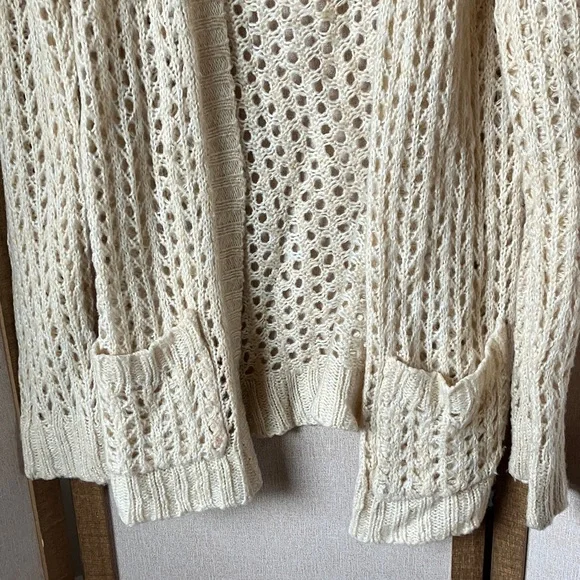 FINAL MARKDOWN Wet Seal Cream Acrylic Sweater medium - Picture 4 of 11